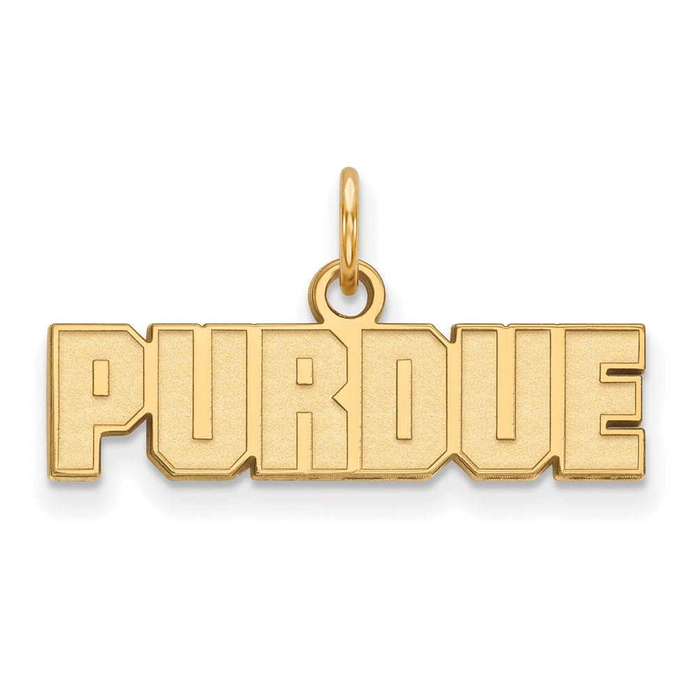 Gold Plated Sterling Silver Logoart Purdue University Block Type Extra Small Pendant