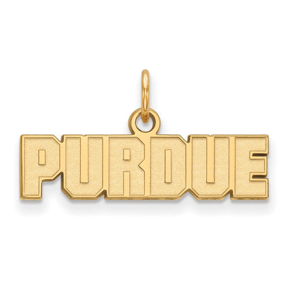 Gold Plated Sterling Silver Logoart Purdue University Block Type Extra Small Pendant