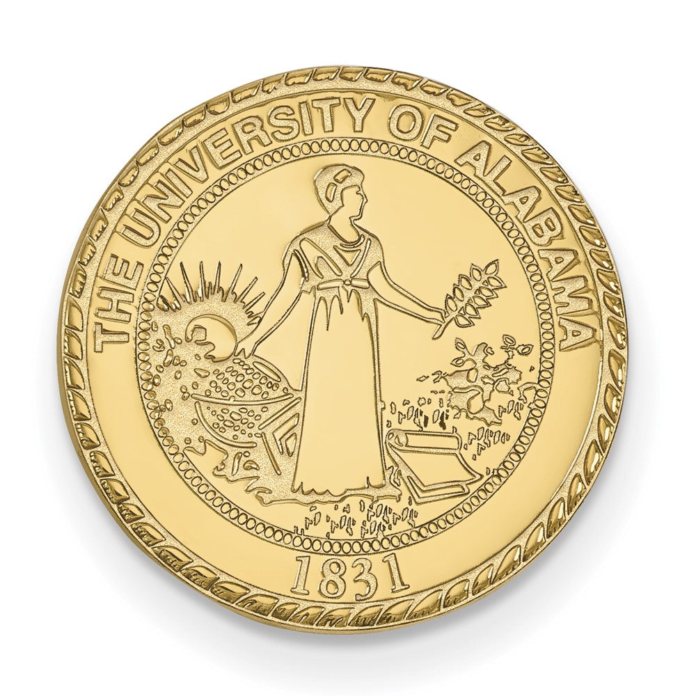 14K Yellow Gold Gold LogoArt University of Alabama Crest Lapel Pin