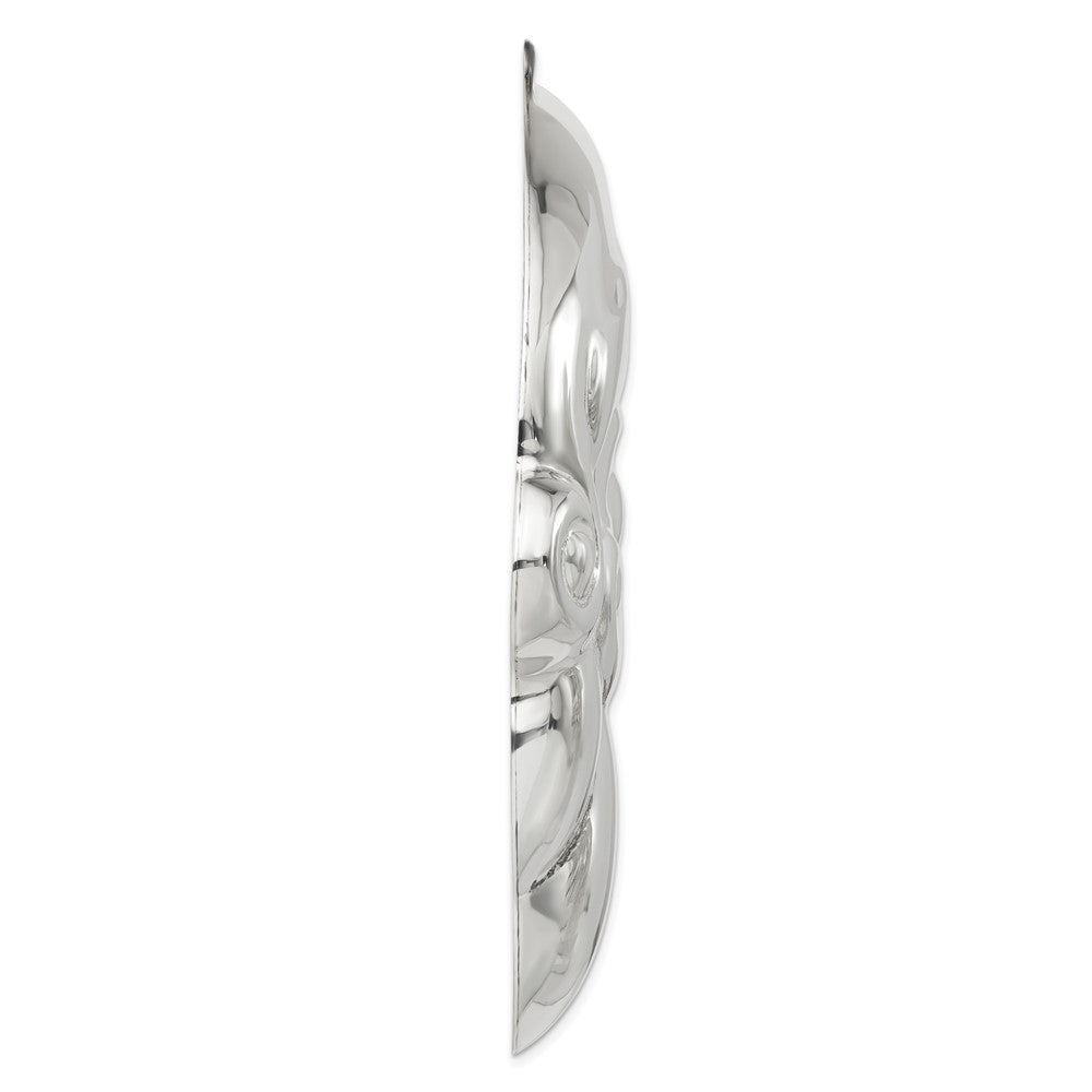 Sterling Silver Polished Hollow Santa Ornament