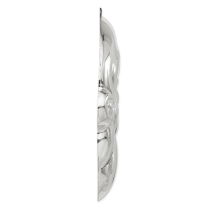 Sterling Silver Polished Hollow Santa Ornament