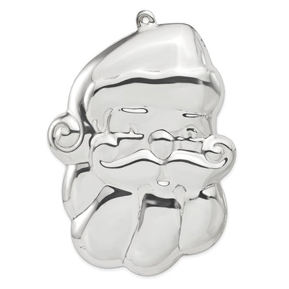 Sterling Silver Polished Hollow Santa Ornament