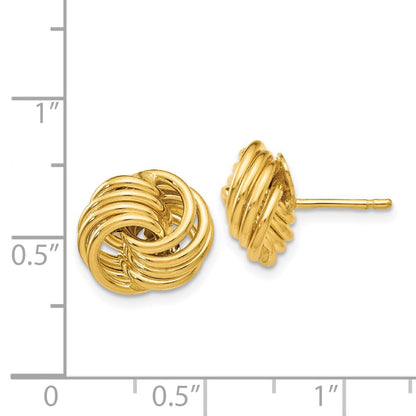14K Yellow Gold Polished Fancy Post Earrings