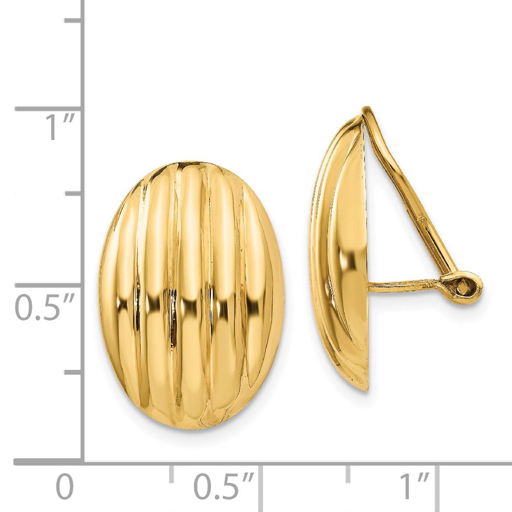 14K Yellow Gold Non Pierced Fancy Earrings