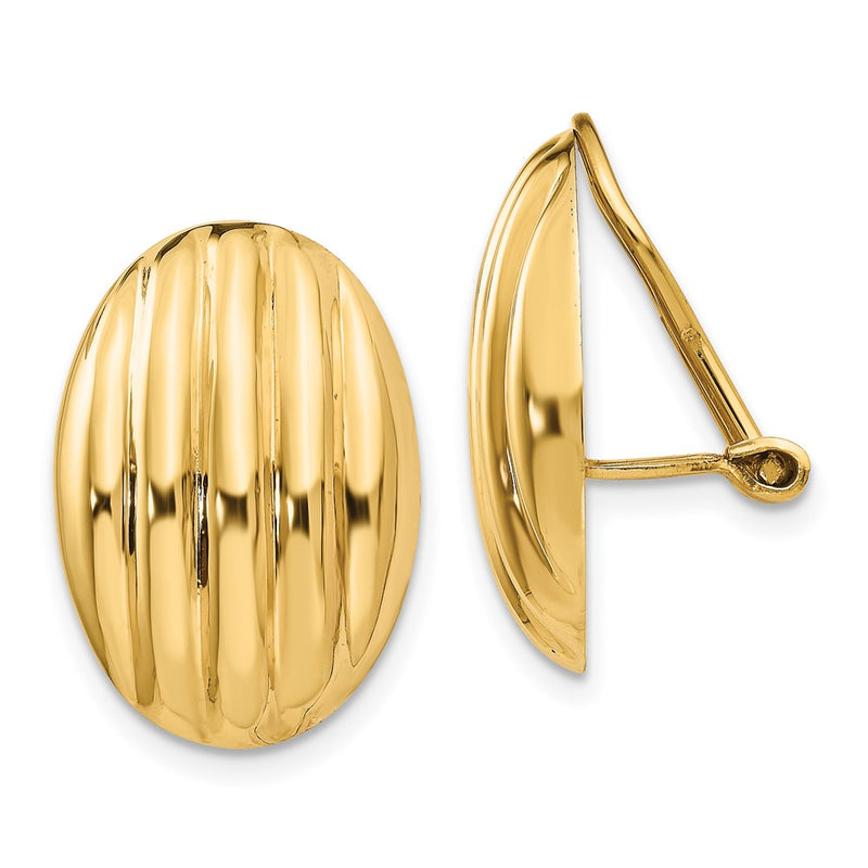 14K Yellow Gold Non Pierced Fancy Earrings
