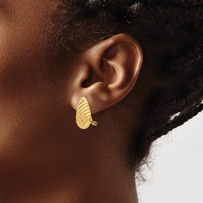 14K Yellow Gold Non Pierced Fancy Earrings