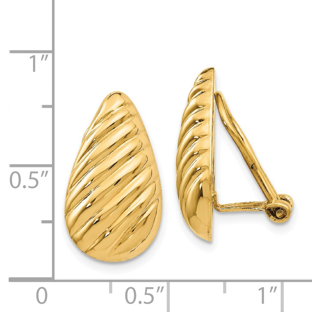 14K Yellow Gold Non Pierced Fancy Earrings