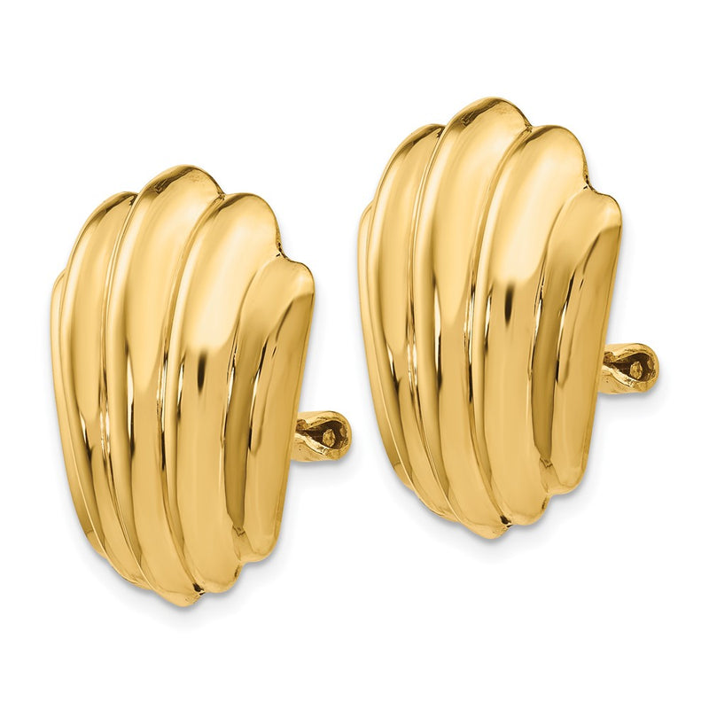 14K Yellow Gold Non Pierced Fancy Earrings
