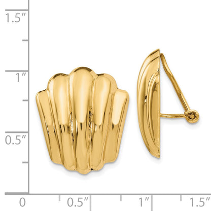 14K Yellow Gold Non Pierced Fancy Earrings