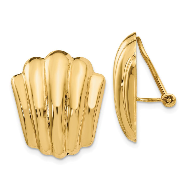 14K Yellow Gold Non Pierced Fancy Earrings