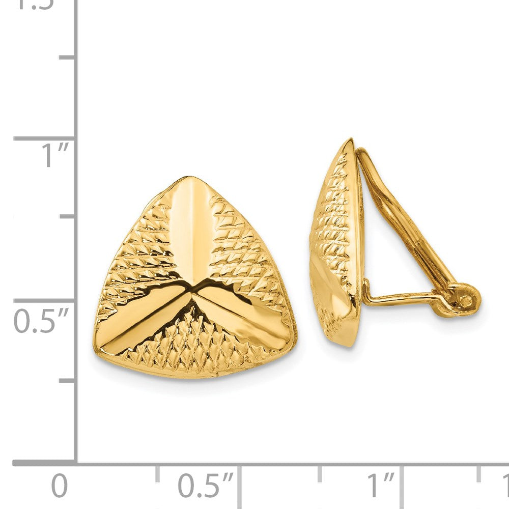 14K Yellow Gold Non Pierced Fancy Earrings