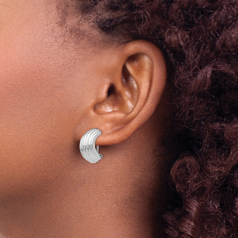 14K White Gold Non Pierced Earrings