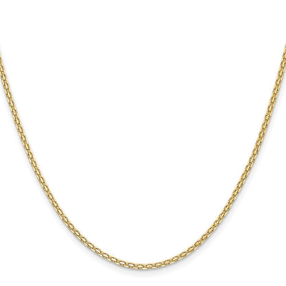 14K Yellow Gold 18 Inch 1.8mm Lightweight Flat Bismark With Lobster Clasp Chain Necklace