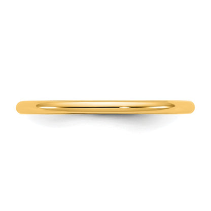 10K Yellow Gold 10Ky 1.5mm Half Round Band Size 4