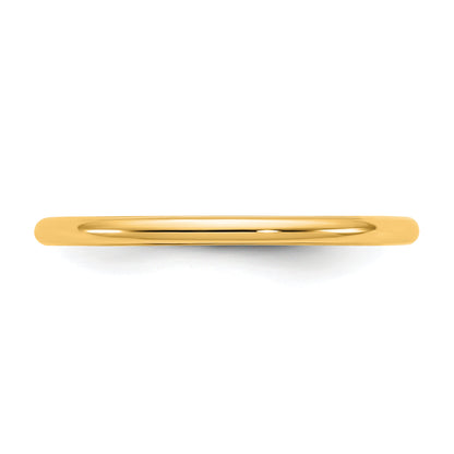 10K Yellow Gold 10Ky 1.5mm Half Round Band Size 4