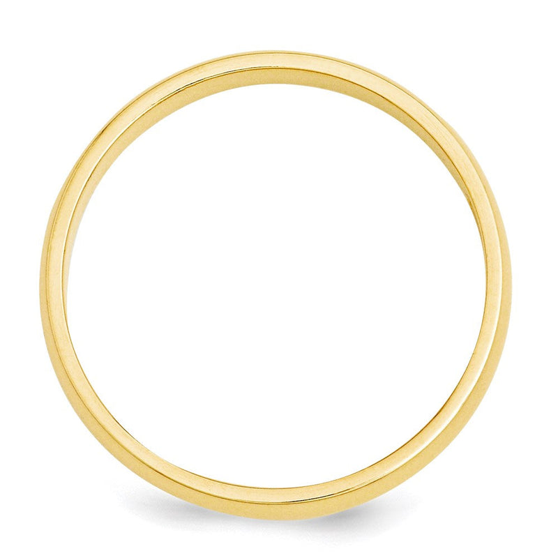 18k Yellow Gold 3mm Half-Round Wedding Band Ring