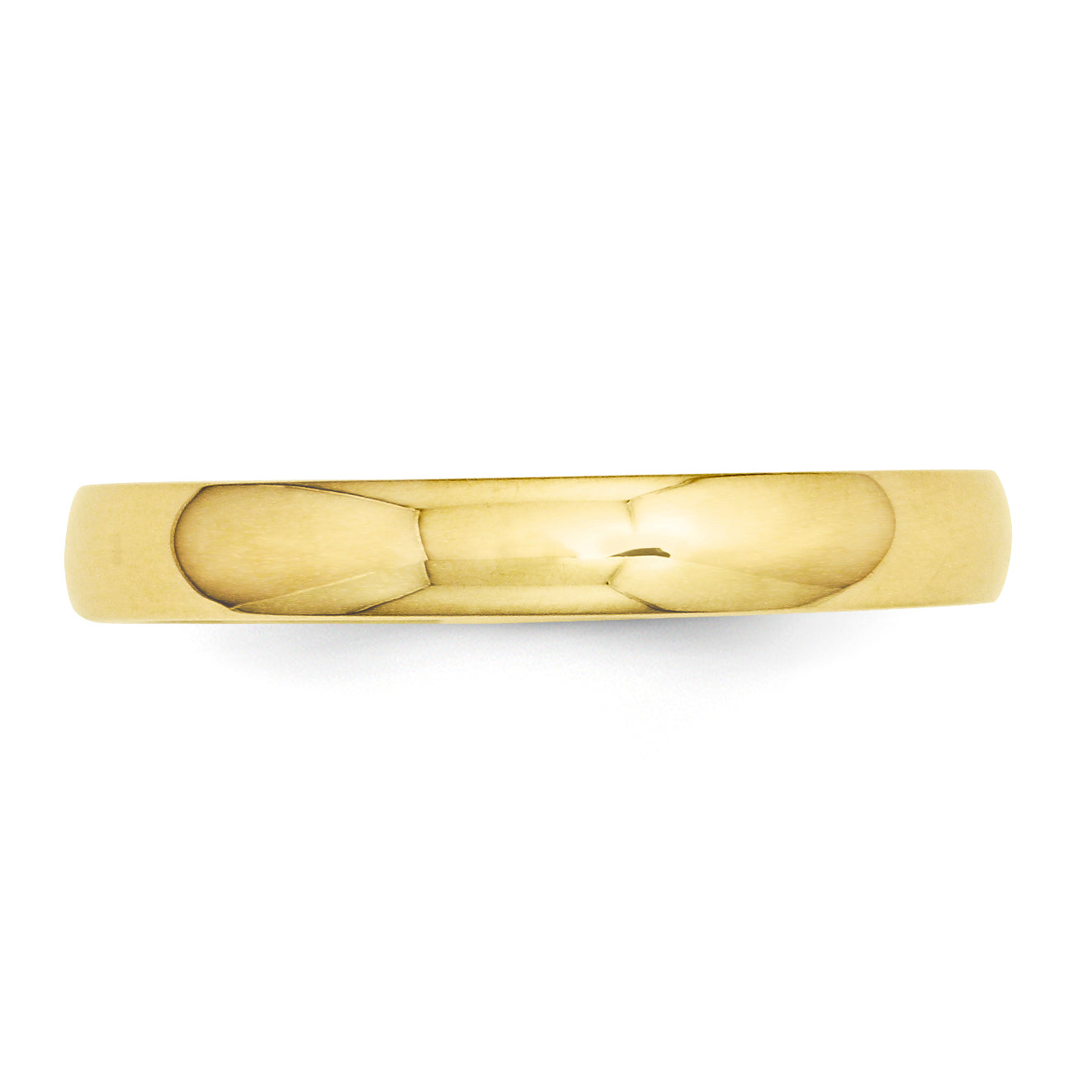 Solid 14K Yellow Gold 3mm Half-Round Wedding Men's/Women's Wedding Band Ring Size 10