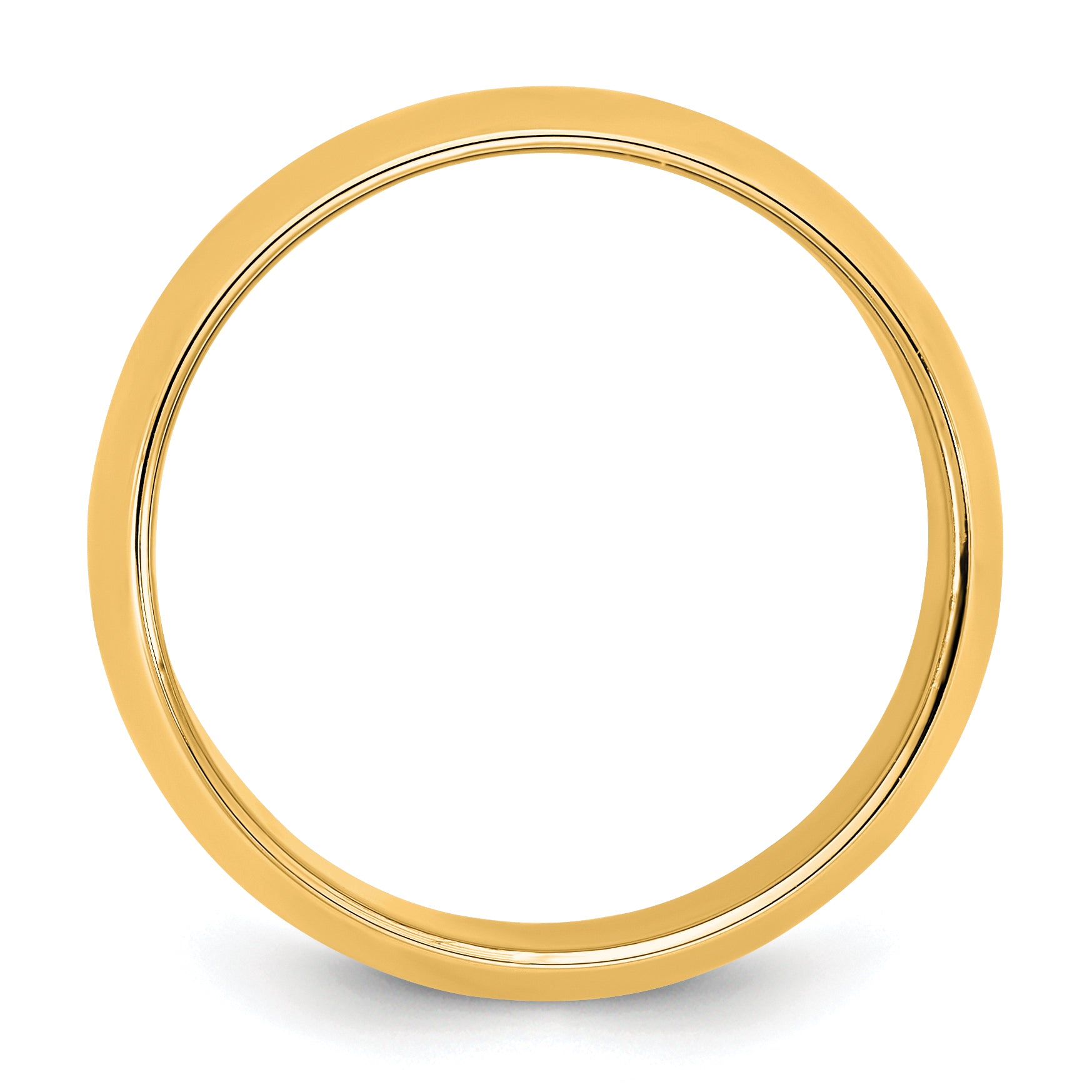 10K Yellow Gold 10Ky 3.5mm Half Round Band Size 9.5