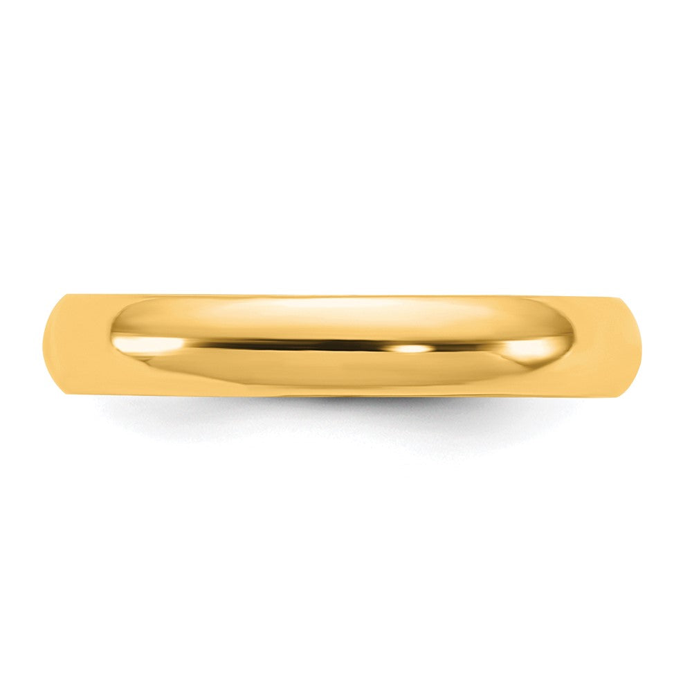 10K Yellow Gold 10Ky 3.5mm Half Round Band Size 7