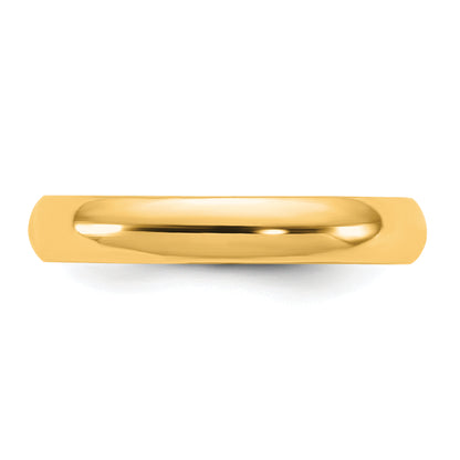 10K Yellow Gold 10Ky 3.5mm Half Round Band Size 9.5