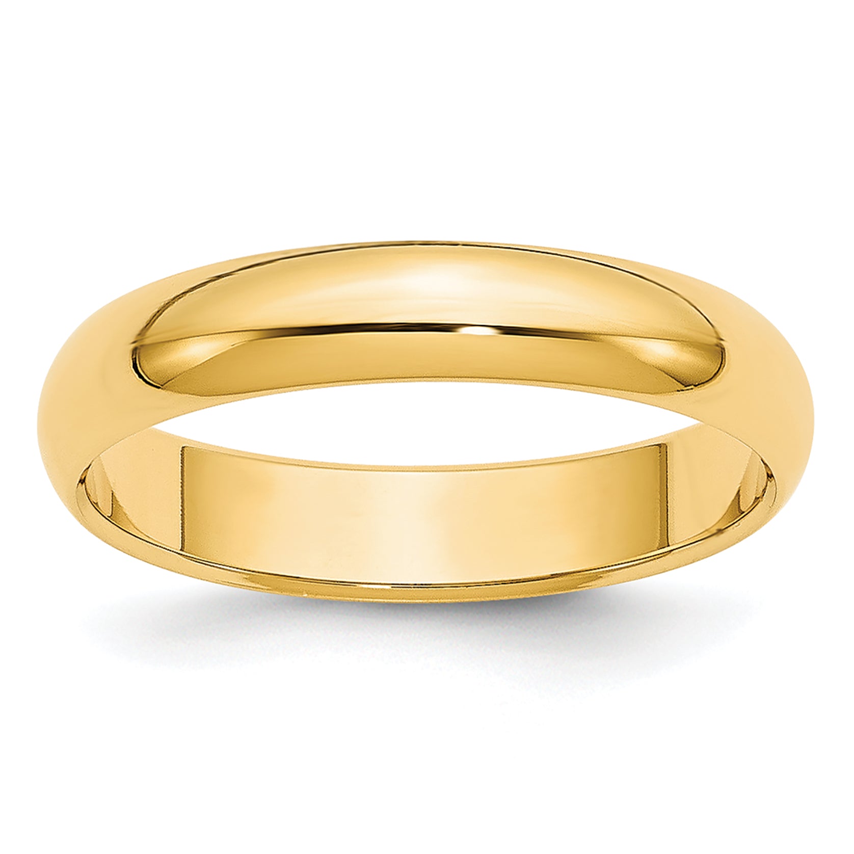 10K Yellow Gold 10Ky 3.5mm Half Round Band Size 9.5