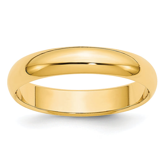 10K Yellow Gold 10Ky 3.5mm Half Round Band Size 9.5