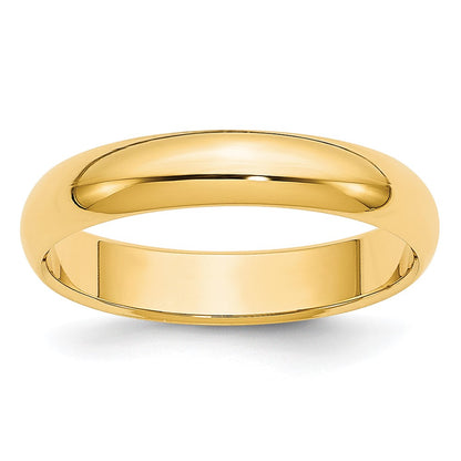 10K Yellow Gold 10Ky 3.5mm Half Round Band Size 8.5