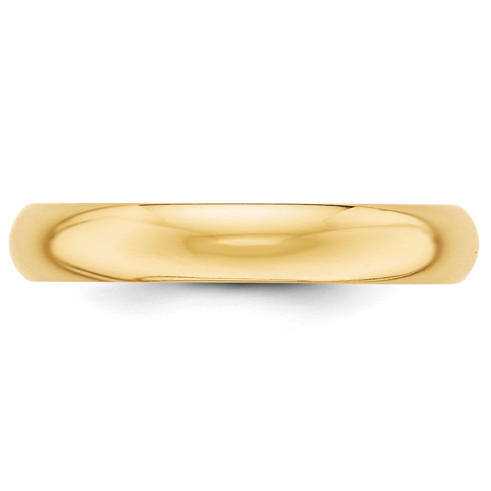18k Yellow Gold 4mm Half-Round Wedding Band Ring