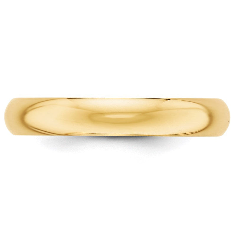 18k Yellow Gold 4mm Half-Round Wedding Band Ring