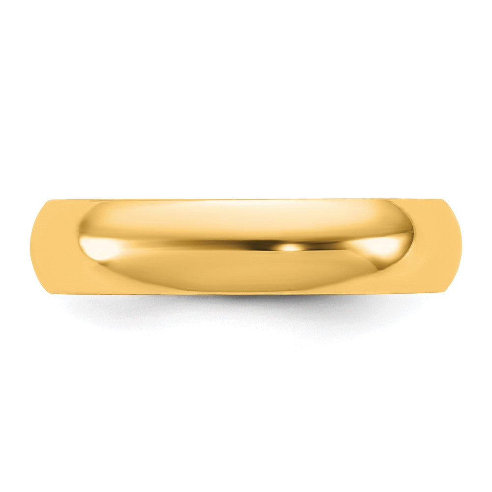 10K Yellow Gold 10Ky 4.5mm Half Round Band Size 13