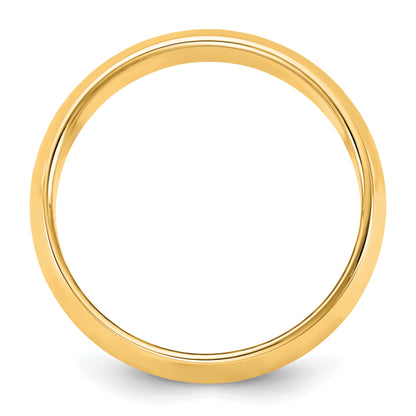 10K Yellow Gold 10Ky 5.5mm Half Round Band Size 9.5