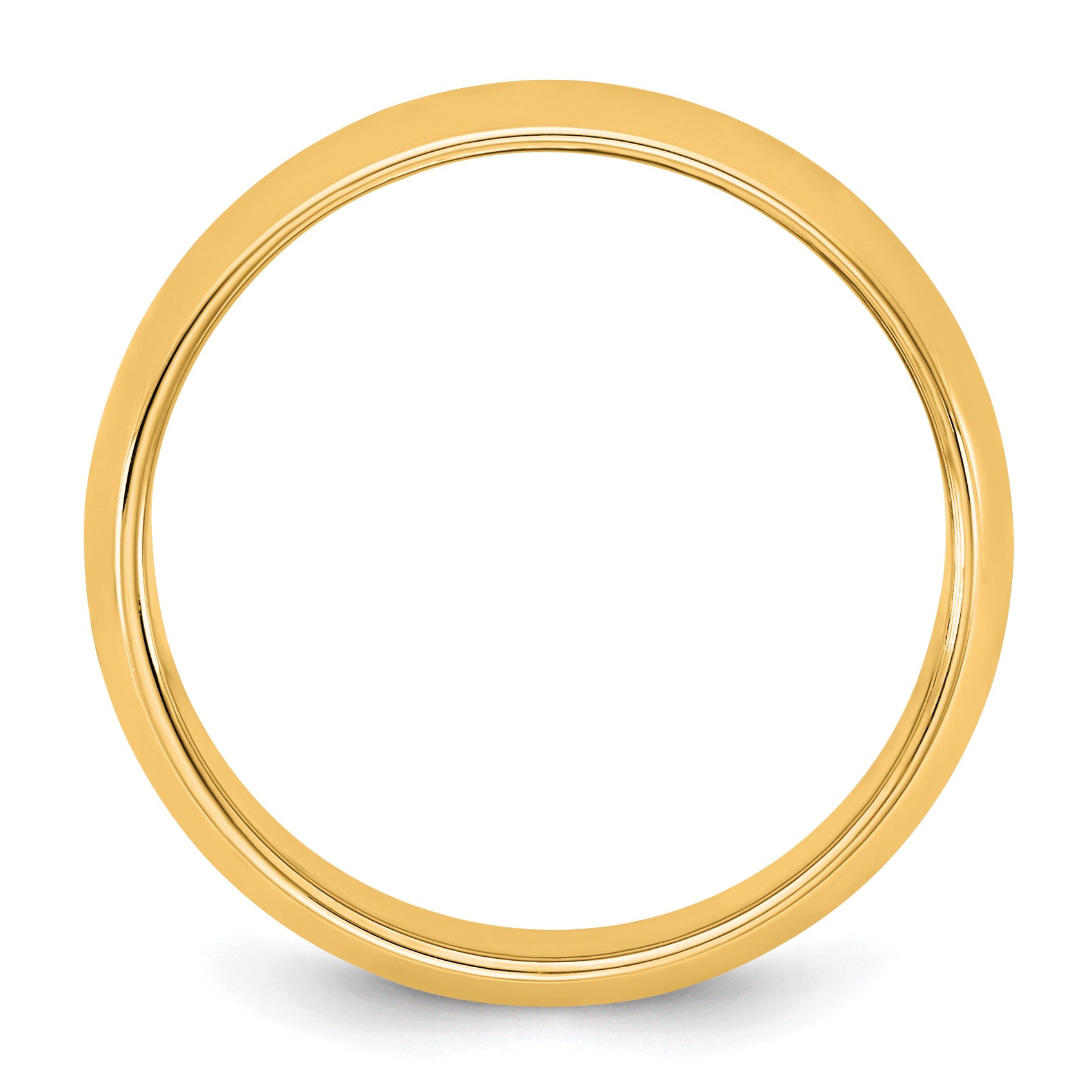 10K Yellow Gold 10Ky 6.5mm Half Round Band Size 6