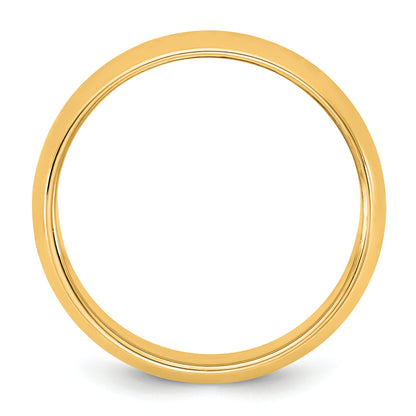 10K Yellow Gold 10Ky 6.5mm Half Round Band Size 6