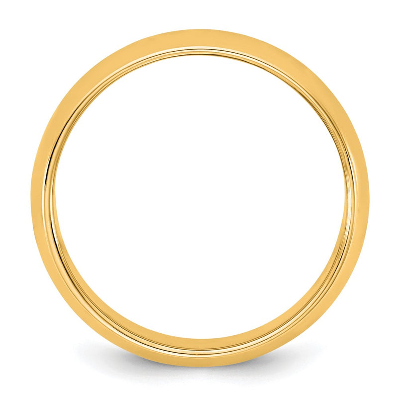 10K Yellow Gold 10Ky 6.5mm Half Round Band Size 6