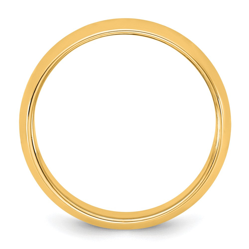 10K Yellow Gold 10Ky 6.5mm Half Round Band Size 7.5
