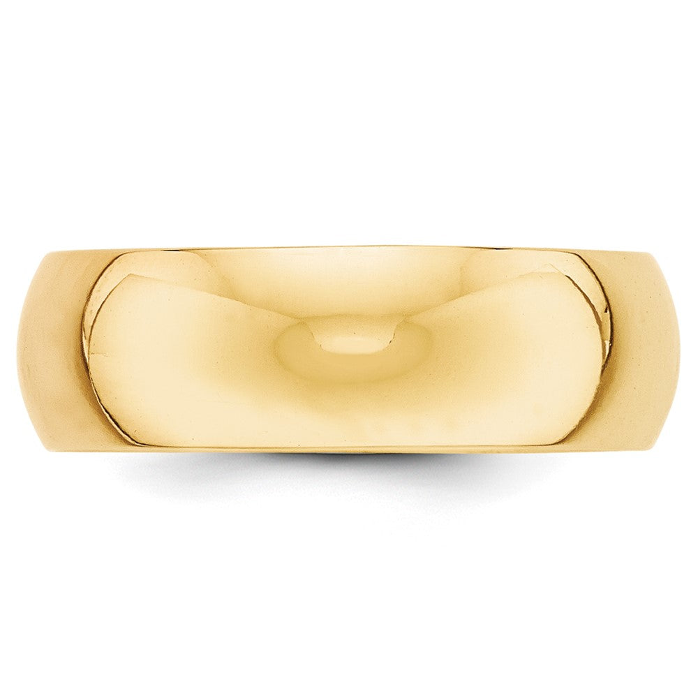 18k Yellow Gold 7mm Half-Round Wedding Band Ring