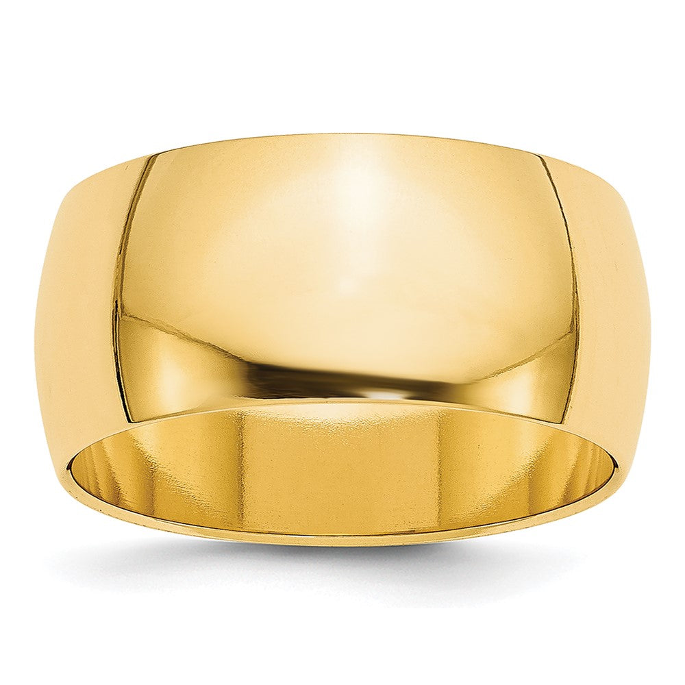 10K Yellow Gold 10Ky 9mm Half Round Band Size 8.5