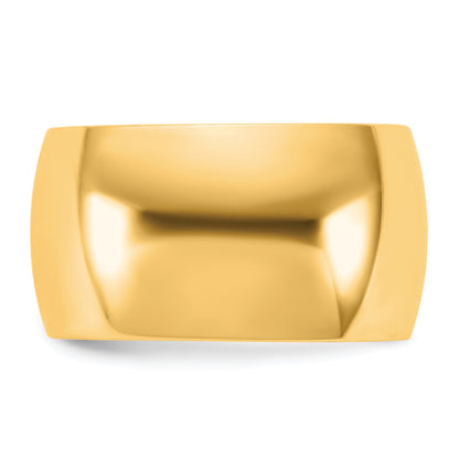 10K Yellow Gold 10Ky 11mm Half Round Band Size 13.5