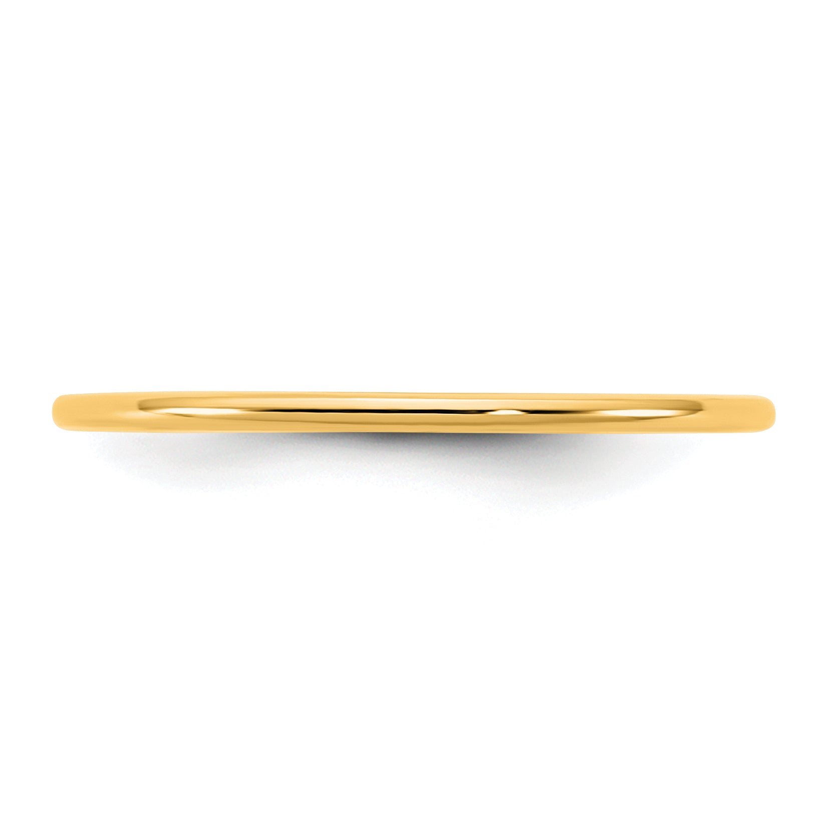10K Yellow Gold 10Ky 1mm Ltw Half Round Band Size 9