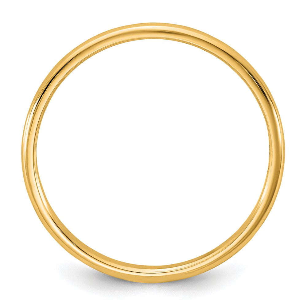 10K Yellow Gold 10Ky 1.5mm Lightweight Half Round Band Size 12