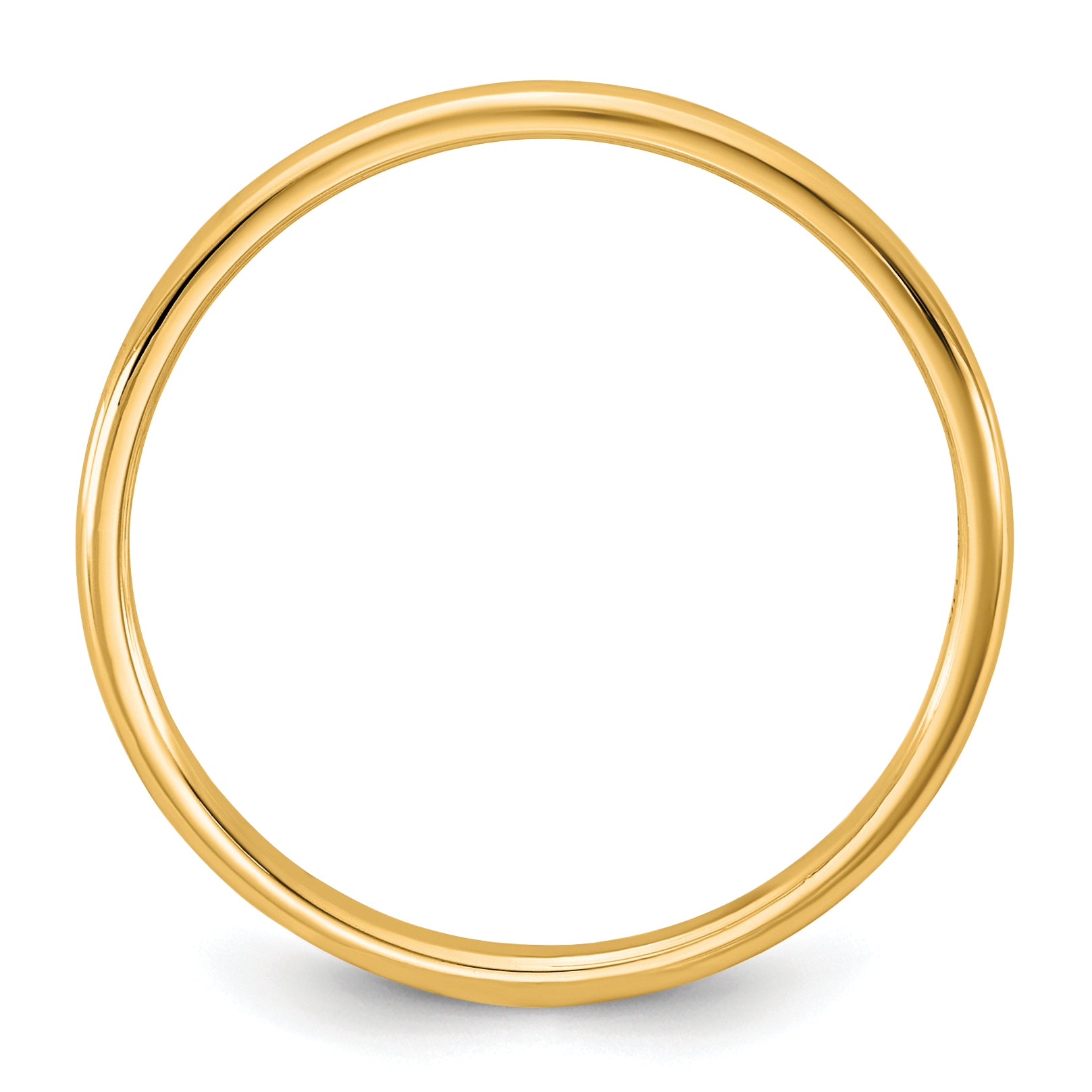 10K Yellow Gold 10Ky 1.5mm Ltw Half Round Band Size 11.5
