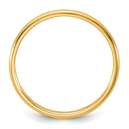 10K Yellow Gold 10Ky 1.5mm Ltw Half Round Band Size 11.5