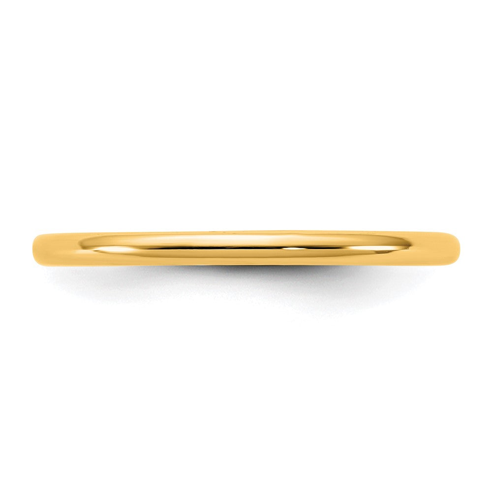 10K Yellow Gold 10Ky 1.5mm Lightweight Half Round Band Size 5