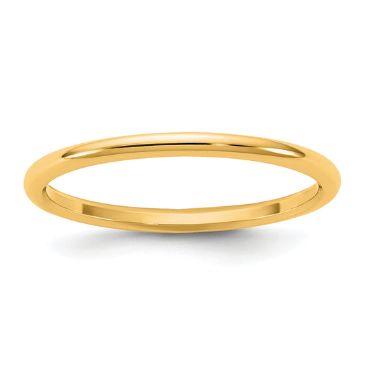 10K Yellow Gold 10Ky 1.5mm Ltw Half Round Band Size 13