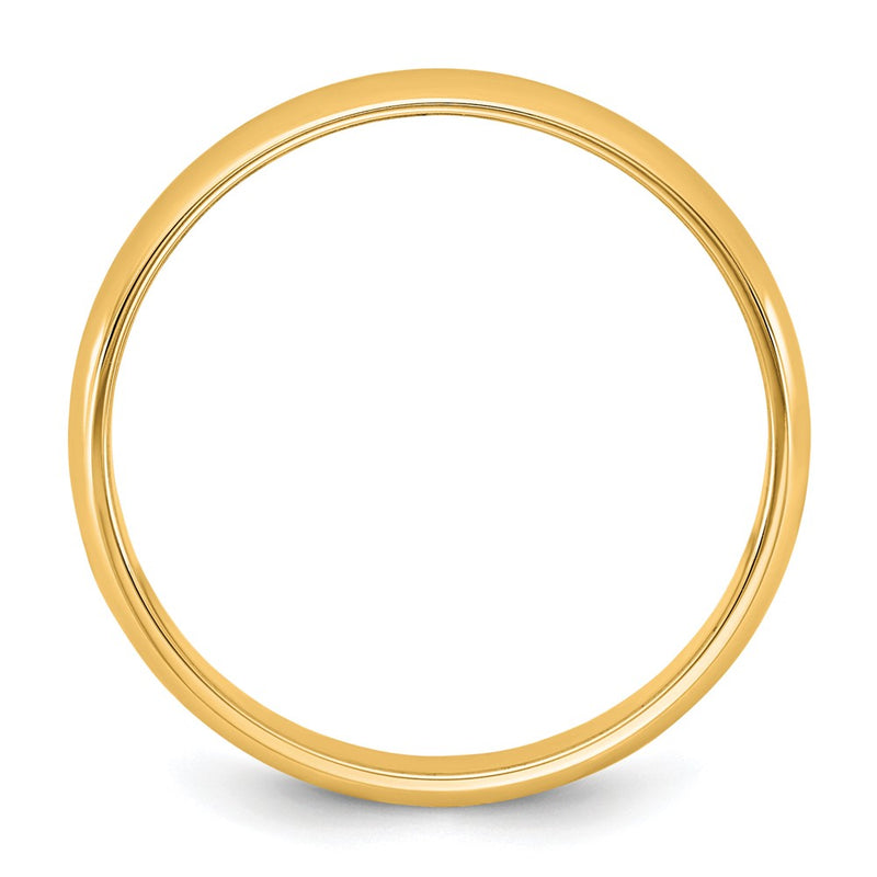 10K Yellow Gold 10Ky 3.5mm Lightweight Half Round Band Size 13.5