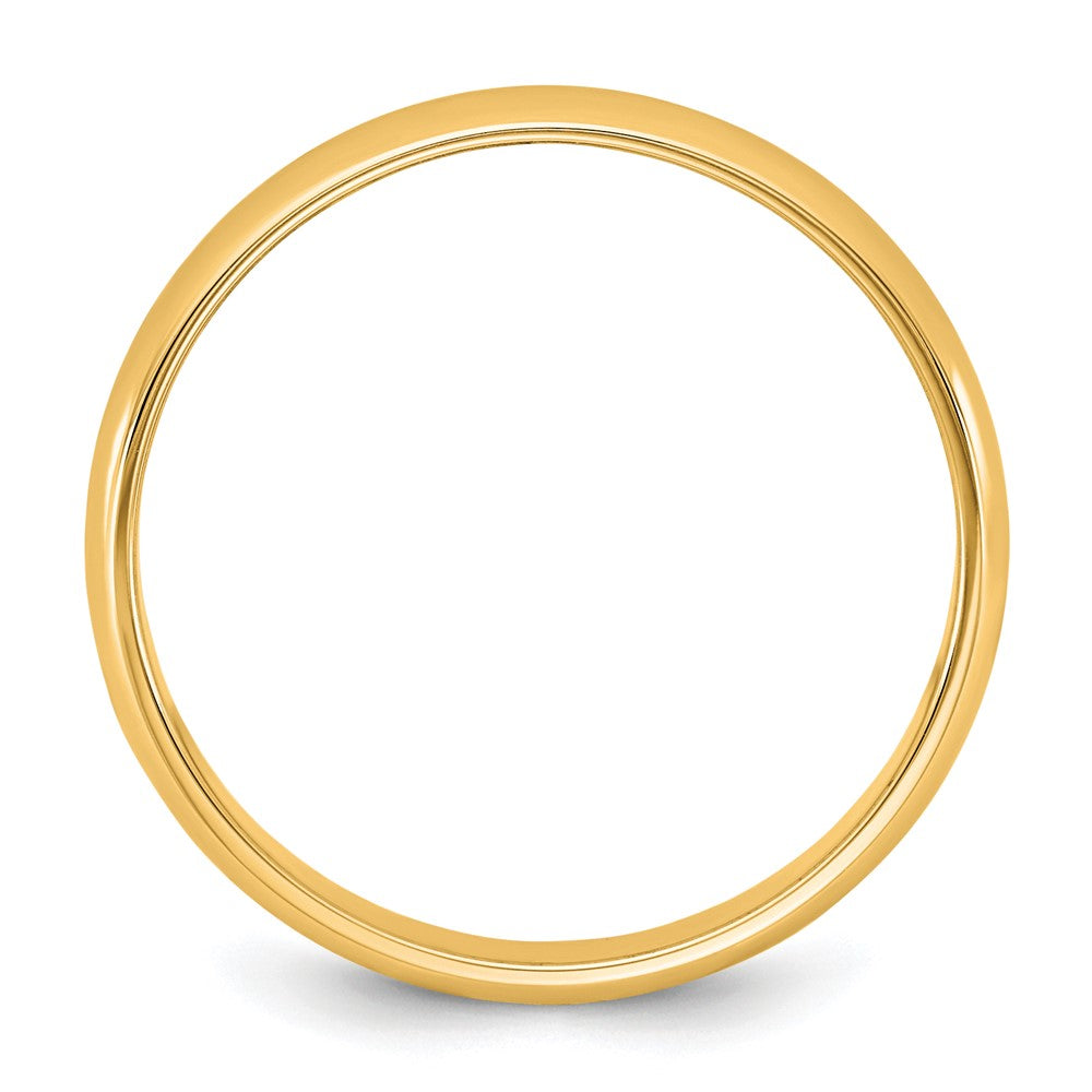 10K Yellow Gold 10Ky 3.5mm Lightweight Half Round Band Size 7