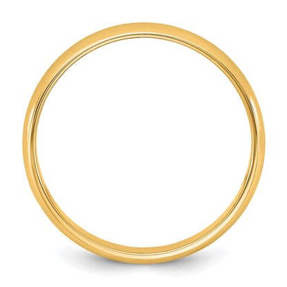 10K Yellow Gold 10Ky 3.5mm Lightweight Half Round Band Size 11.5