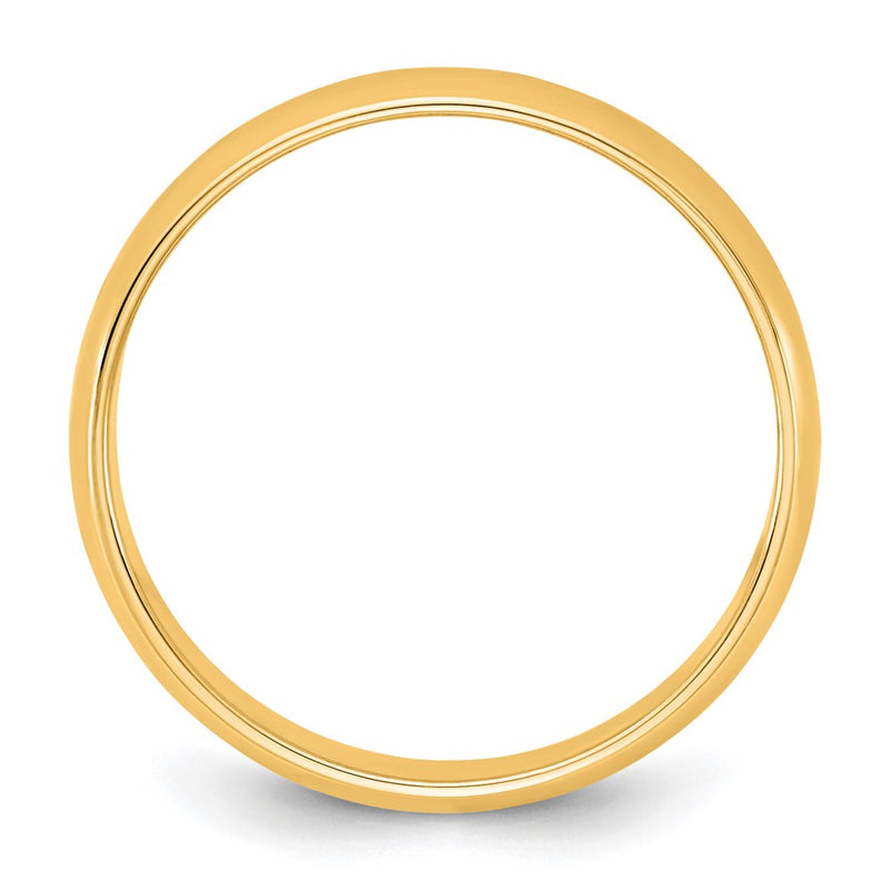10K Yellow Gold 10Ky 4.5mm Lightweight Half Round Band Size 12.5