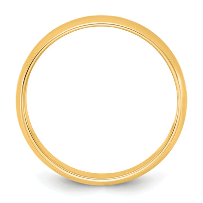 10K Yellow Gold 10Ky 4.5mm Ltw Half Round Band Size 5.5