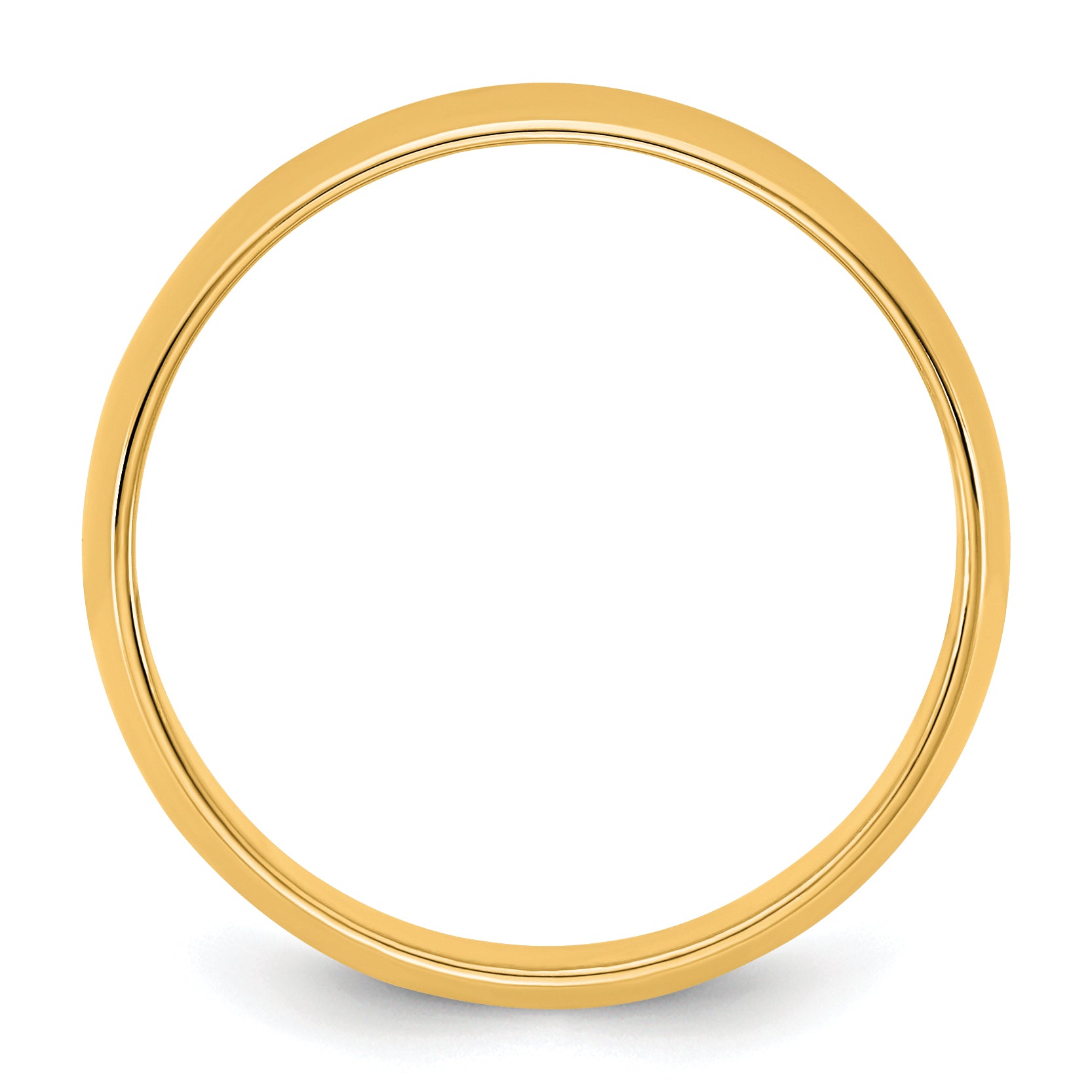 10K Yellow Gold 10Ky 5.5mm Ltw Half Round Band Size 8.5